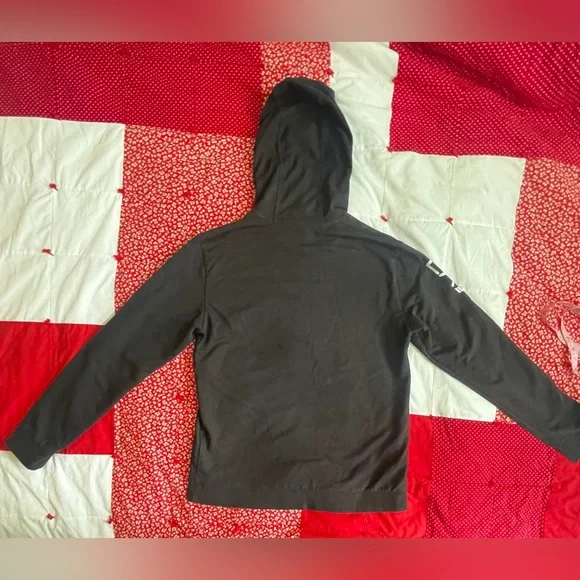 EA7 Emporio Armani Black Logo Hoodie Ladies XL - Picture 10 of 15